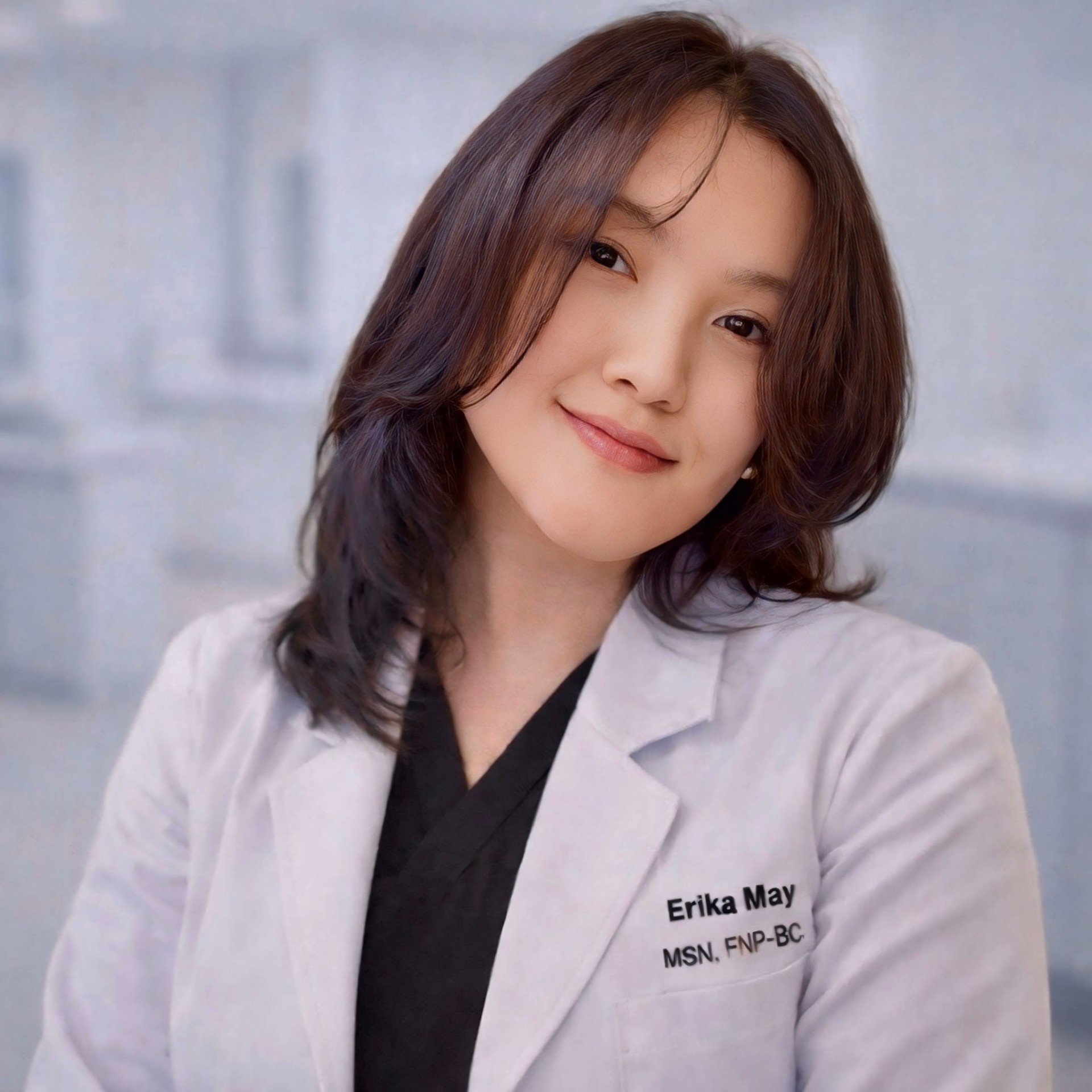 Portrait of Erika May Ortiz, FNP-C, board-certified family nurse practitioner
